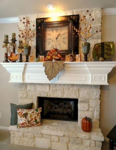 Beautiful 36 Fall Mantels Decor Ideas | The Princess Home