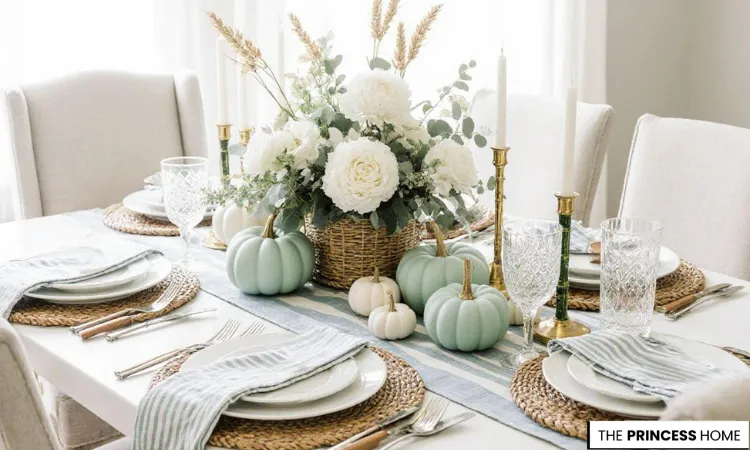 Coastal Farmhouse Fall Tablescape 