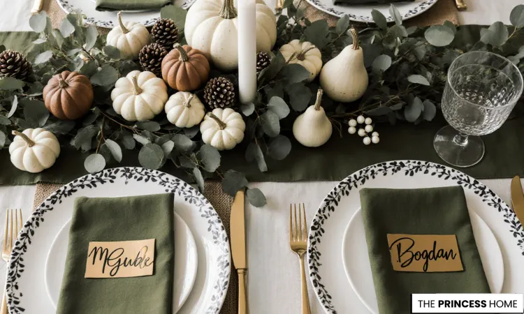 Earthy Autumn Tablescape 