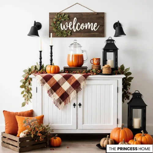 Fall Console Table Decor
