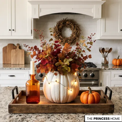Glowing Fall Kitchen Decor