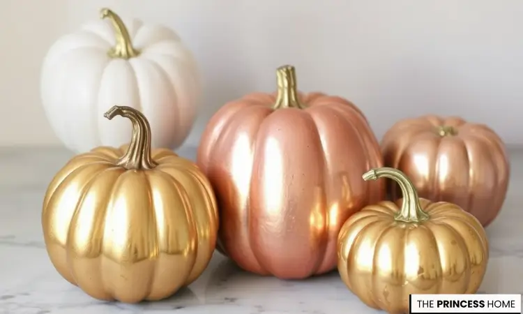 Painting Metallic Pumpkins