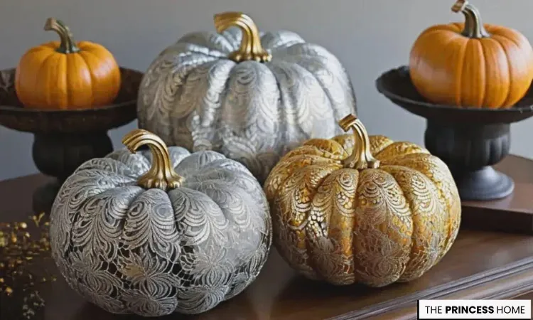 Metallic Lace Pumpkins