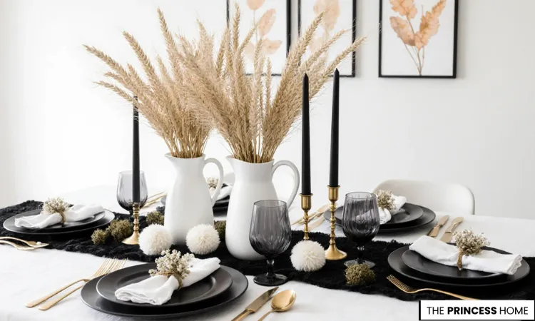 Modern Contrast Fall Tablescape