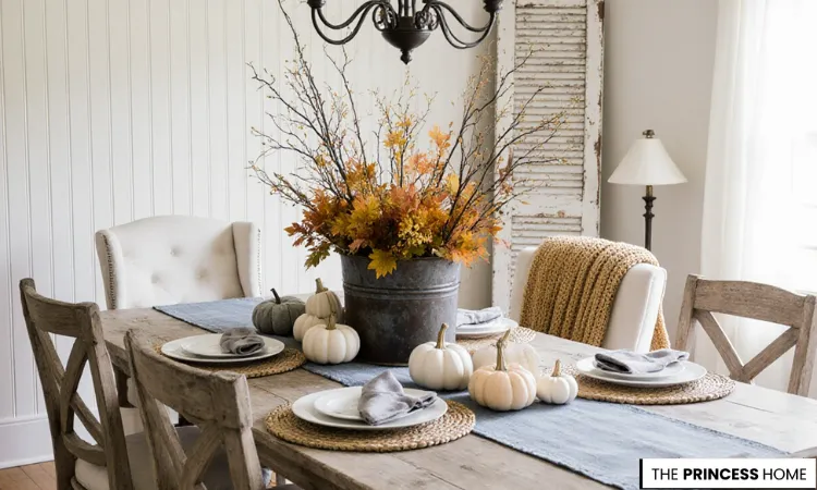 Rustic Autumn Farmhouse Table