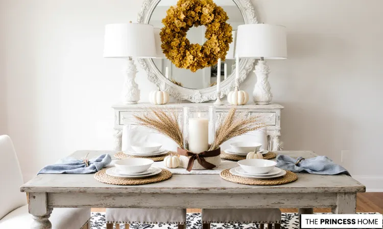 Rustic Chic Fall Dining Space