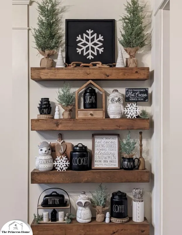 *4. Adding Holiday Greenery &Accents