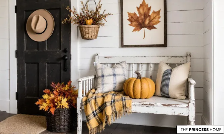 Charming Farmhouse Fall Entryway