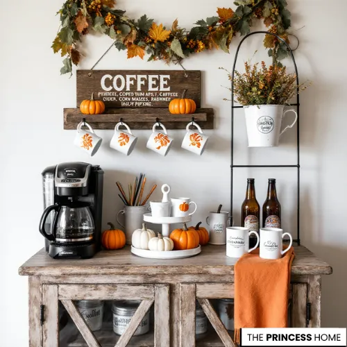 Cozy Fall Coffee Bar Decor
