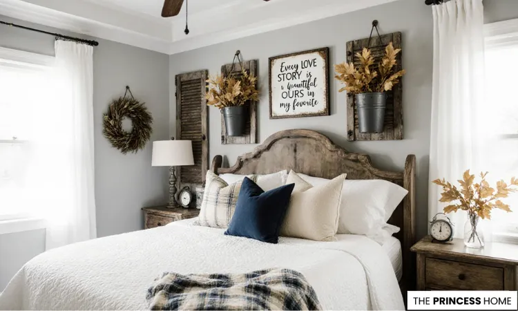 Cozy Farmhouse Fall Bedroom