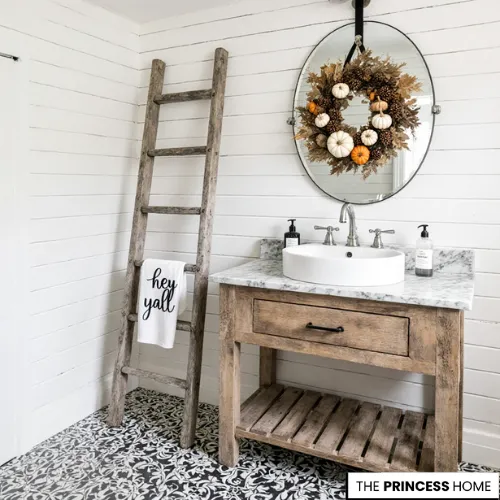 Cozy Farmhouse Powder Room