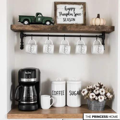 Fall Farmhouse Coffee Bar