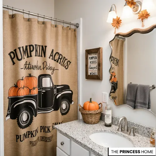 Festive Farmhouse Fall Bathroom