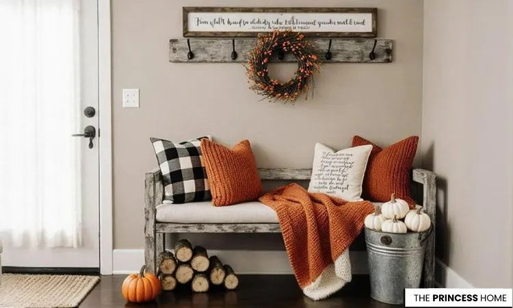 Inviting Rustic Fall Entryway