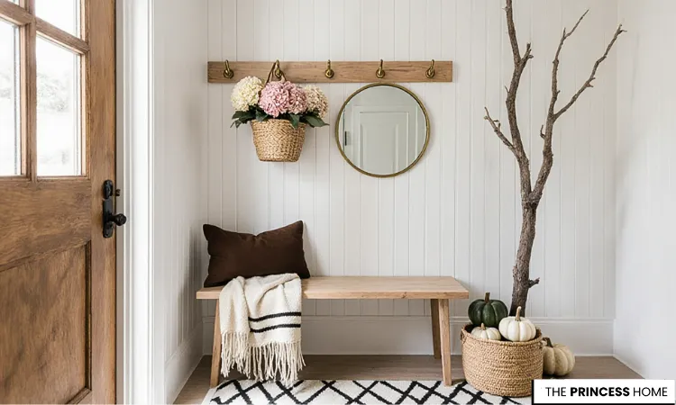 Minimalist Farmhouse Fall Entryway