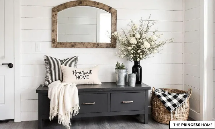 Modern Farmhouse Entryway Bench