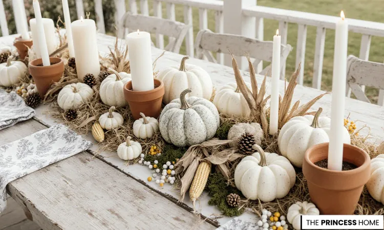 Neutral Farmhouse Fall Tablescape