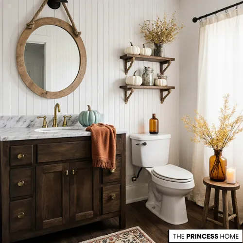 Rustic Autumn Powder Room