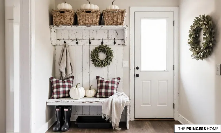 Rustic Fall Mudroom Decor