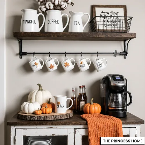 Rustic Farmhouse Fall Coffee Bar