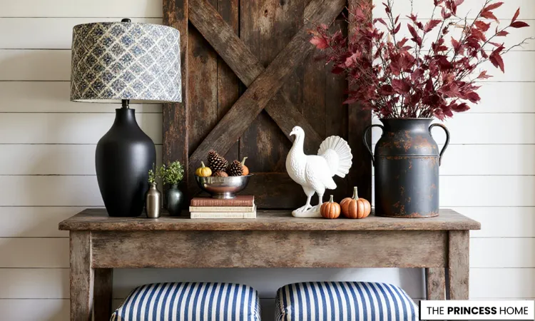 Rustic Farmhouse Fall Entryway Decor