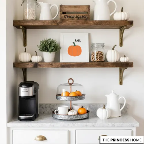 Rustic Farmhouse Fall Shelves