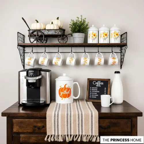 Vintage Rustic Fall Coffee Station