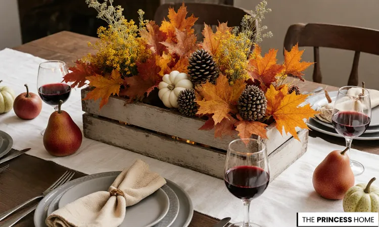 Wooden Crate Fall Centerpiece