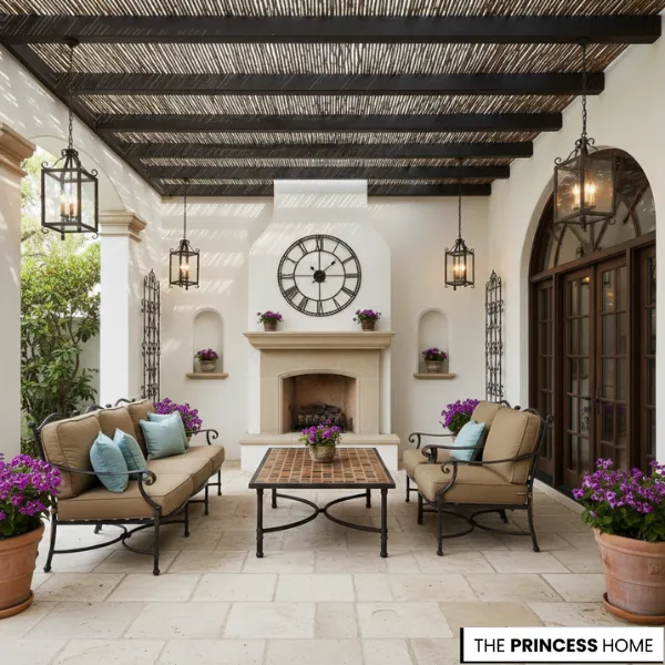 Mediterranean Fireplace Focal