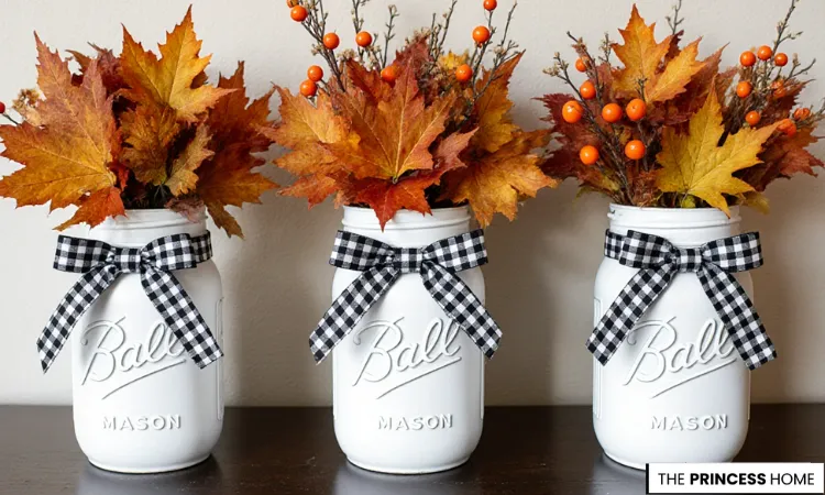 black & white buffalo Mason jars