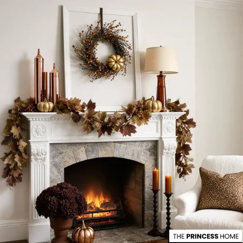 Beautifully Fireplace Fall Decor