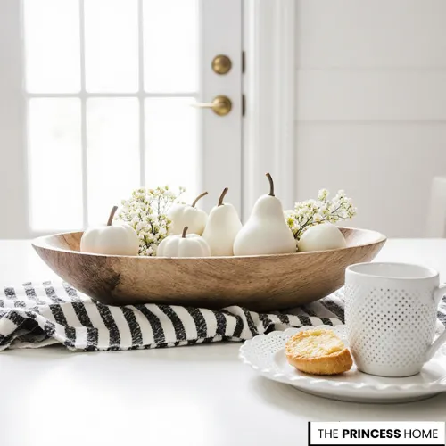 Chic Neutral Fall Centerpiece Bowl