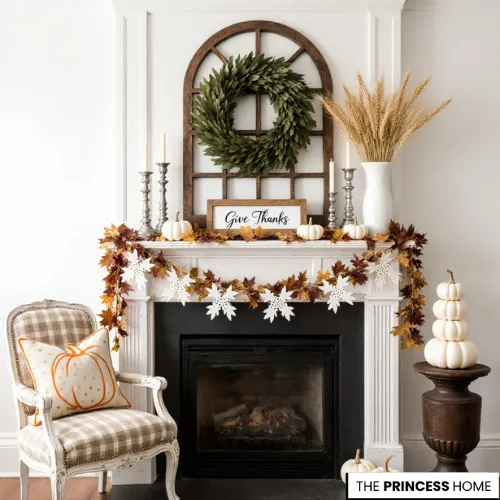 Elegant Fall &Thanksgiving Mantel