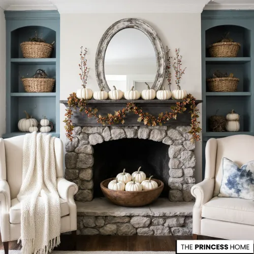 Elegant Neutral Pumpkin Decor