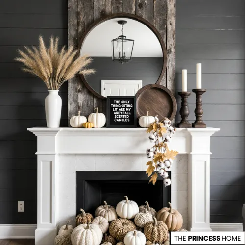 Moody Modern Fall Mantel