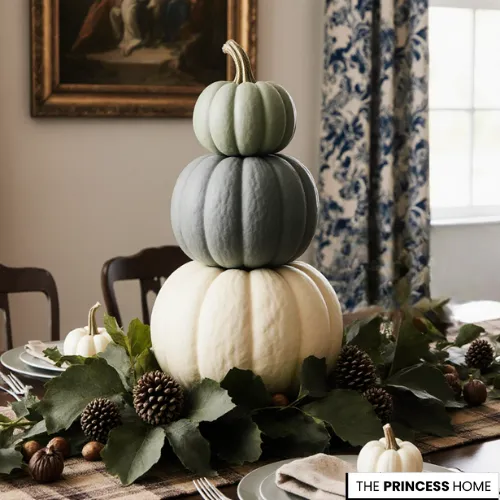 Stacked Heirloom Pumpkin Topiary