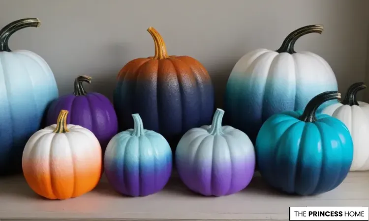 Bold Ombre Dip Dye Pumpkins