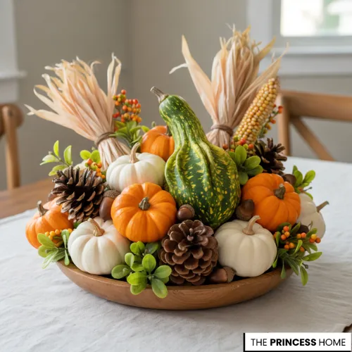 Centerpiece with Corn Husks