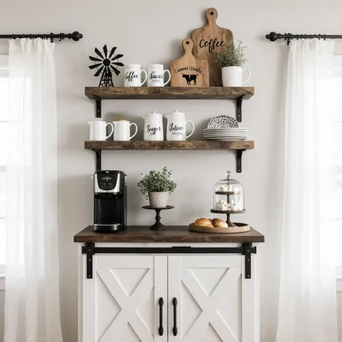 Charming Farmhouse Coffee Bar