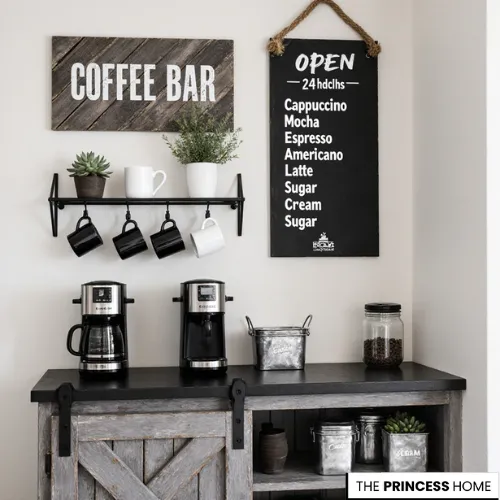 Coffee Station with Chalkboard Menu