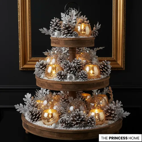 Glam Holiday Candle Display