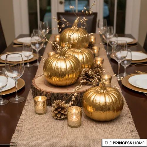 Gold Thanksgiving Table Runner