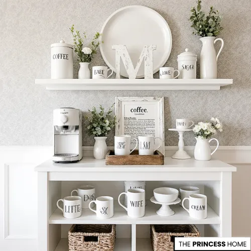 Monochromatic Neutral Coffee Bar