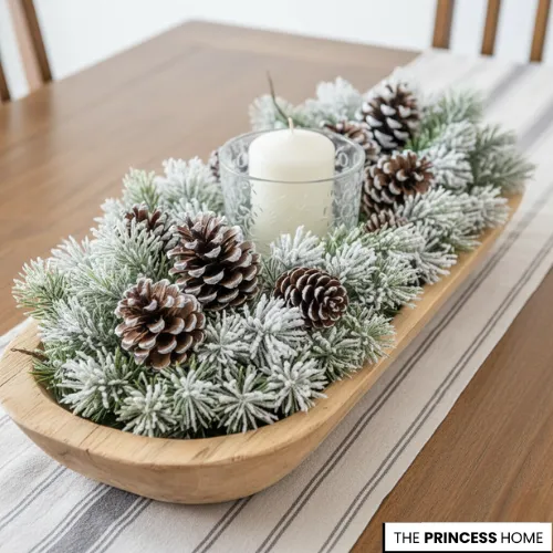 Pinecone Winter Dough Bowl
