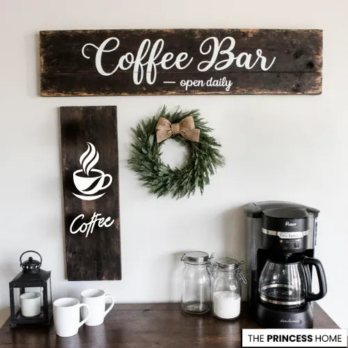 Simple Coffee Bar Wall Decor