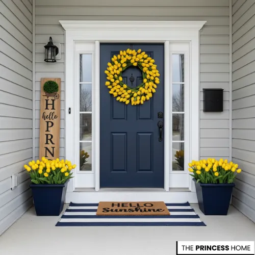 Cheerful Entryway with Blooms