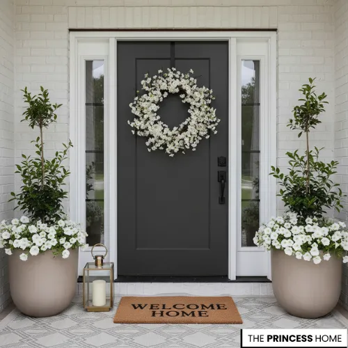 Elegant Gray Door Entryway