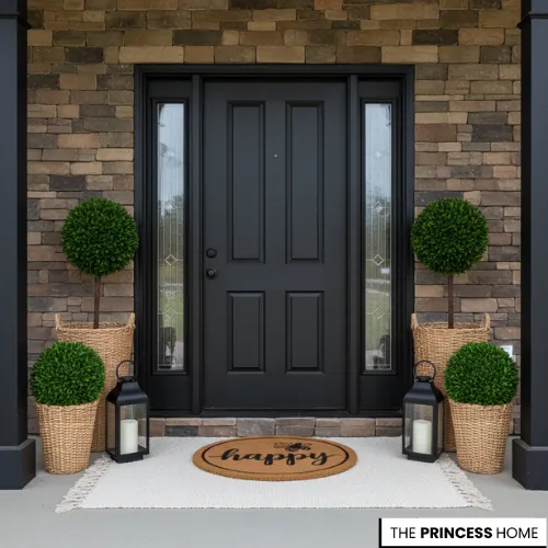  Entryway with Classic Topiaries