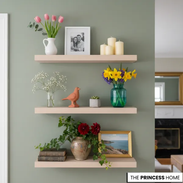 Floral Shelf Styling
