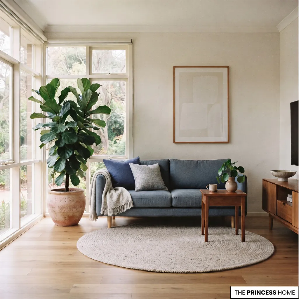 House plants used as accents in a contemporary living space.